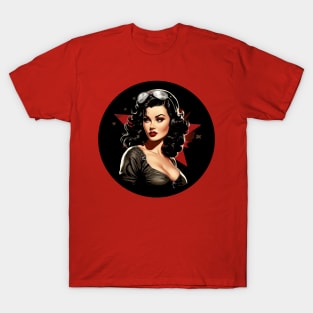 Pin up Girl Old Hollywood vibes 1940s Vintage fashionista T-Shirt